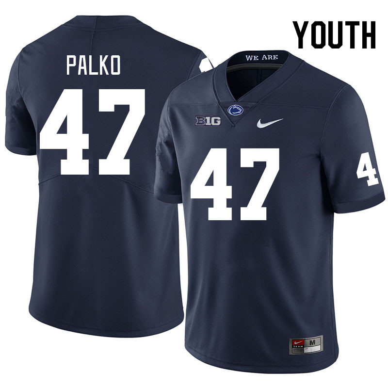 Youth #47 Joey Palko Penn State Nittany Lions College Football Jerseys Stitched Sale-Navy - Click Image to Close